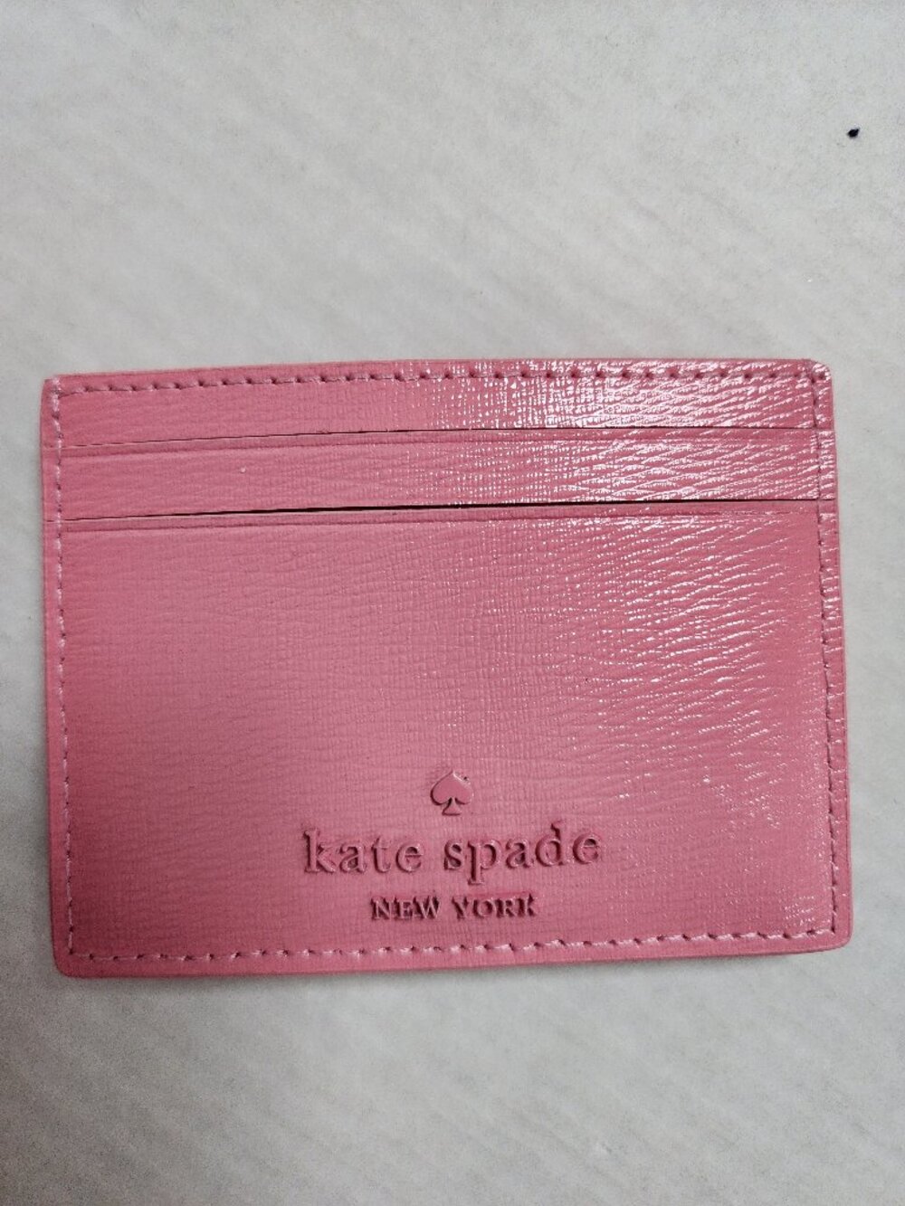 Kate Spade Pink Saffiano Leather Beaded Floral Card Holder - NWT - Picture 6 of 7